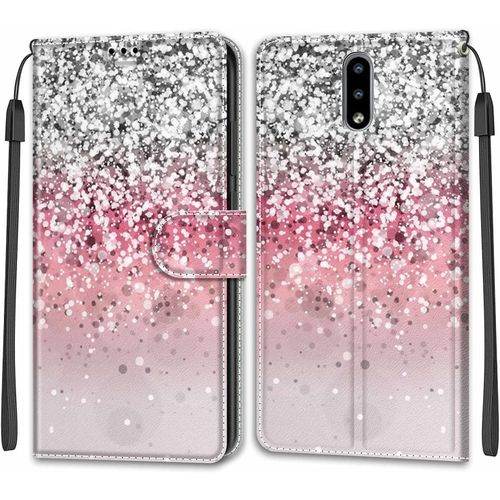Coque Nokia 2.3 Etui Nokia 2.3 Étui Housse Nokia 2.3 En Cuir Coque Antichoc Flip Case Fonction Support Housse Avec Fentes De Cartes Magnétique Portefeuille Protection Case Bling
