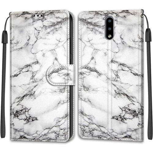 Coque Nokia 2.3 Etui Nokia 2.3 Étui Housse Nokia 2.3 En Cuir Coque Antichoc Flip Case Fonction Support Housse Avec Fentes De Cartes Magnétique Portefeuille Protection Case Marbre 1