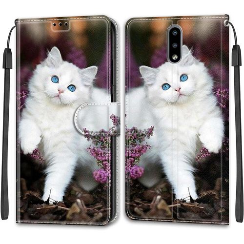 Coque Nokia 2.3 Etui Nokia 2.3 Étui Housse Nokia 2.3 En Cuir Coque Antichoc Flip Case Fonction Support Housse Avec Fentes De Cartes Magnétique Portefeuille Protection Case Chat 2