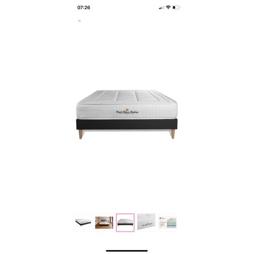 Royal palace bedding Ensemble 2p - Matelas Mémoire de forme - 24cm - Confort : Ferme -Balmoral