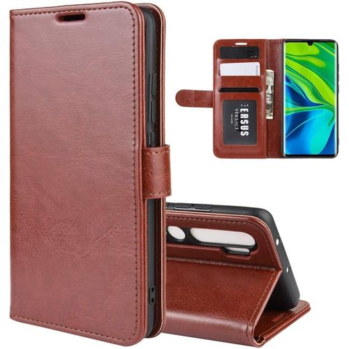 Coque Pour Xiaomi Mi Note 10/Note 10 Pro/Cc9 Pro 6.47"",Flip Coque Ultra-Mince Pu Étui En Cuir Housse Avec Fentes Pour Cartes,Magnétique Pour Xiaomi Mi Note 10/Note 10 Pro Marron