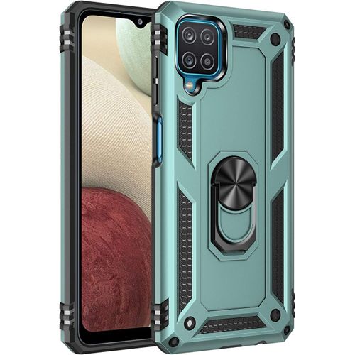 Pour Samsung Galaxy A12/M12/F12 Téléphone Coque Vert +9h Verre Trempé Militaire-Antichoc - Support Bumper Protection Case Robuste Housse Étui Pour Samsung Galaxy A12-2020