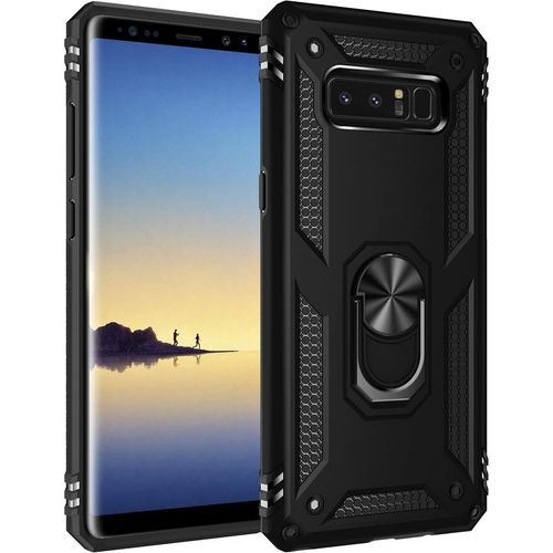 Pour Samsung Galaxy Note 8 Téléphone Coque Noir +9h Verre Trempé Militaire-Antichoc - Support Bumper Protection Case Robuste Housse Étui Pour Samsung Galaxy Note 8-2017