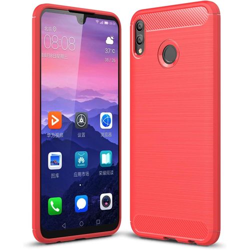 Coque Honor 8x Max, Etui De Protection En Tpu Ultra-Mince Souple Et Léger Avec Conception En Fibre De Carbone Pour Honor 8x Max - Rouge