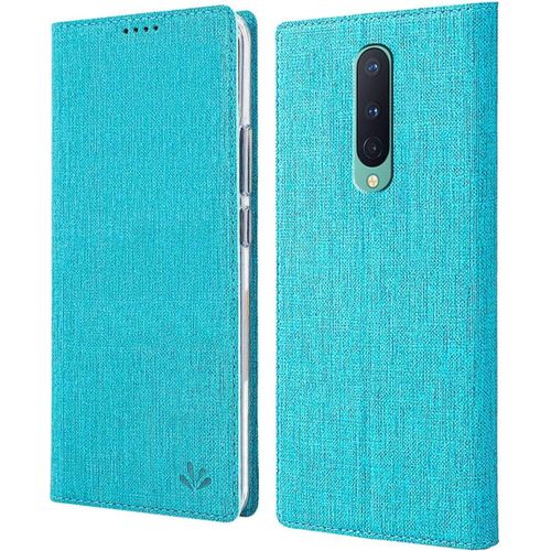 Coque Oneplus 8 5g T-Mobile , Texture Tissu Haute Qualité Cuir Pu + Étui Intérieur Pu Souple, Étui Rabat Adsorption Magnétique Caché Pour Oneplus 8 5g T-Mobile - Bleu