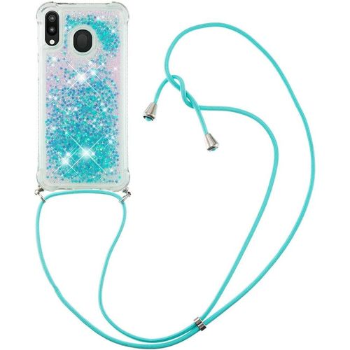 Coque Collier Pour Samsung Galaxy Note 8 Coque Corde,Tour De Cou Telephone Étui Paillettes Quicksands Liquide Glitter Cover, Housse Pour Smartphone Lanyard Transparente Silicone Case