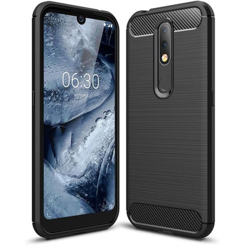 Coque Nokia 4.2, Etui De Protection En Tpu Ultra-Mince Souple Et Léger Avec Conception En Fibre De Carbone Pour Nokia 4.2 - Noir