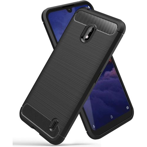 Coque Nokia 2.2, Étui De Protection Tpu Léger Ultra-Mince Et Doux, Conception En Fibre De Carbone Quatrième De Couverture Pour Nokia 2.2 - Noir