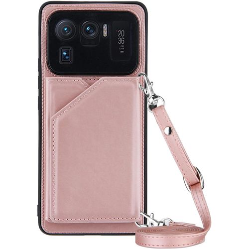 Cha ne de téléphone Portable pour Xiaomi Mi 11 Ultra en Cuir synthétique avec Cordon de Serrage
