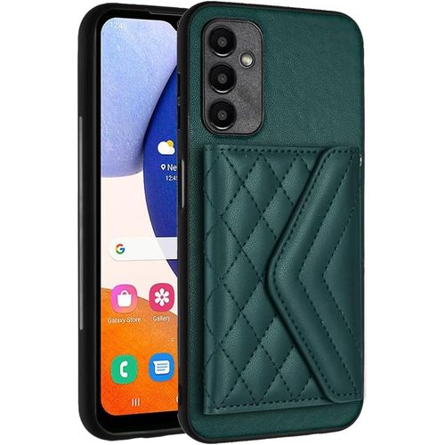 Pochette Dames Pour Samsung Galaxy A25 5g,Étui Portefeuille Cuir Pour Femmes Pochette Flip Portefeuille,Housse Haute Qualité 7 Porte Cartes Le Bouton Fermeture Support,Vert