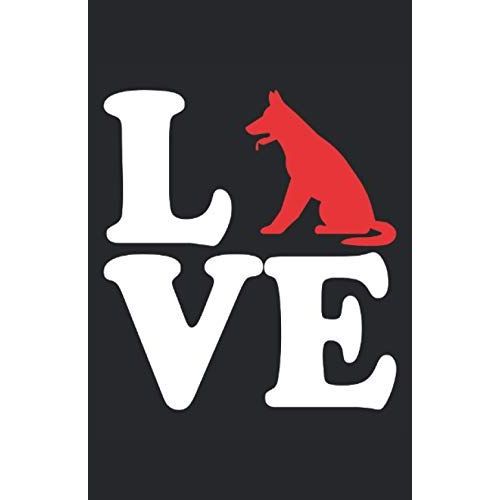 Schaeferhund Liebe: Notizbuch | Notebook | Kariert, Din A5 (13.97x21.59 Cm), 120 Seiten, Creme-Farbenes Papier, Mattes Cover