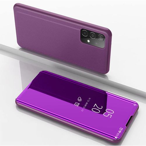 Coque Pour Samsung Galaxy A52 4g Coque A52 5g Étui Miroir Housse Ultra Fine Et Légère Avec Support Mauve