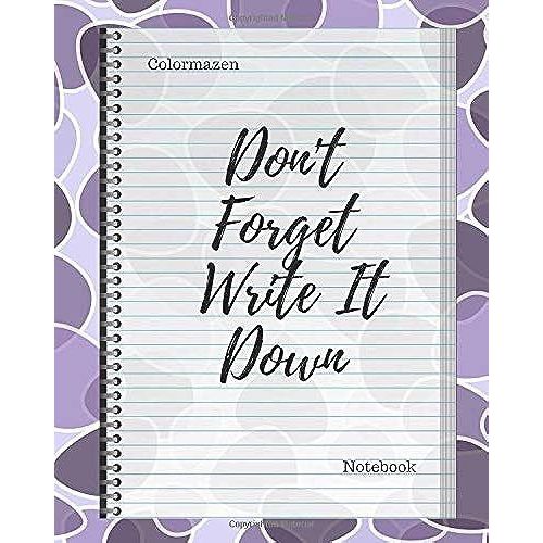 Don't Forget Write It Down Notebook: Purple Patch Cover (Medium) (Don't Forget Write It Down Notebooks)