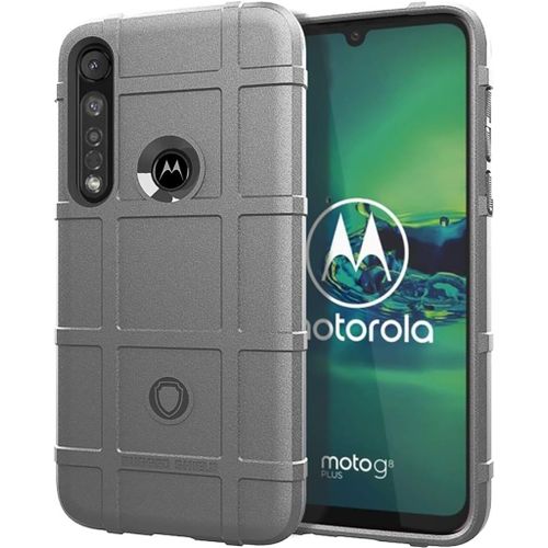 For Moto G8 Plus La Pleine Couverture Anti Choc Tpu Noir Color Grey
