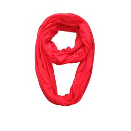 Grand Tour De Cou Foulard Rouge Corail. Echarpe Infinie. C&a. 89 X 106.5 Cm