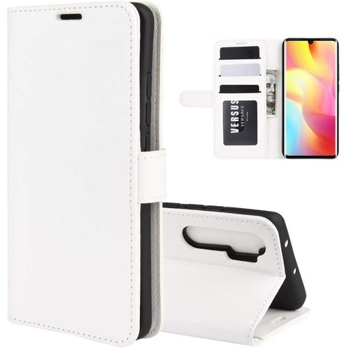 Étui De Protection À Rabat Horizontal Pour Téléphone Portable Xiaomi Mi Note 10 Lite 5g R64 Avec Support, Emplacements Pour Cartes, Portefeuille Et Cadre Photo Blanc