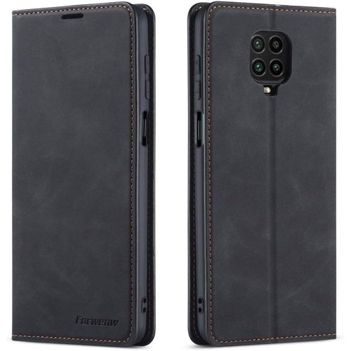 Xiaomi Coques Xiaomi Redmi Note 9s/Note 9 Pro/Note 9 Pro Max Dream Series Oil Edge Étui À Rabat Horizontal En Cuir Avec Support Et Emplacements Cartes Et Portefeuille Et Cadre Photo Noir