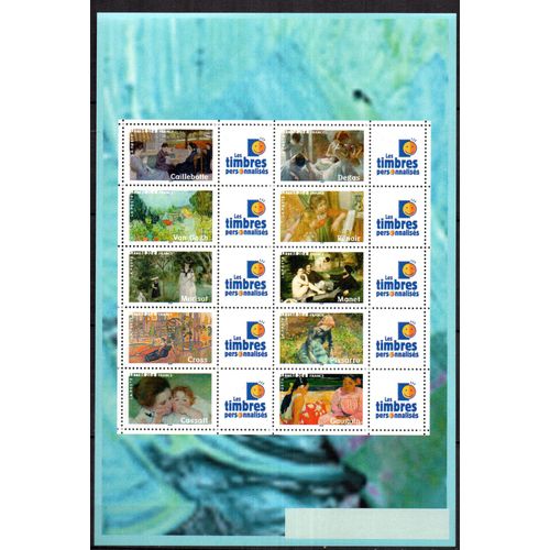 France.Bloc F3866a Les Impressionistes Avec Logo Timbres Personnalisés.Neuf
