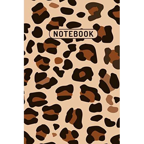 Notebook: Elegant Brown Beige Leopard Cheetah Print Skin Pattern Journal - Lined Journal & Diary For Writing Taking Notes (6"X9", 120 Pages)