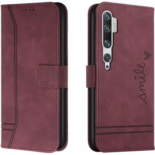 Couverture De Boîtier De Téléphone, Pour L'étui Portefeuille Xiaomi Mi Note 10/Mi Note 10 Pro/Cc9 Pro, Étui De Protection En Tpu Antichoc, Étui De Téléphone En Cuir Pu Magnétique À Rabat En