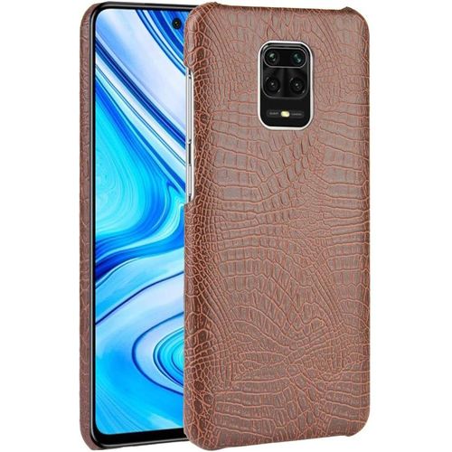 Pour Remplacement Pour Coque Xiaomi Redmi Note 9s / Note 9 Pro/Note 9 Pro Max Case Pu Étui Housse En Cuir Motif Crocodile Back Cover Marron