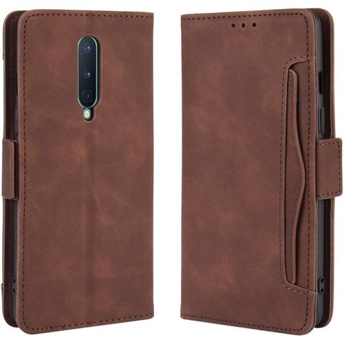Coques Oneplus For Oneplus 8 Wallet Style De Peau Feel Veau Motif Étui En Cuir Avec Fente For Carte Séparée Coques Oneplus Couleur : Brown