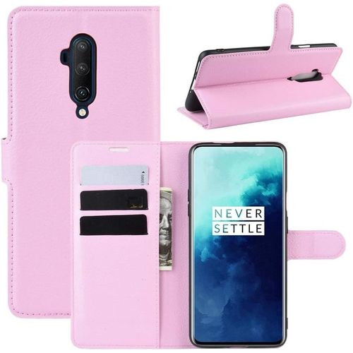 Coques Oneplus For Oneplus 7t Pro Litchi Texture Cas Retournement Horizontal En Cuir Avec Portefeuille Et Support Coques Oneplus Couleur : Rose