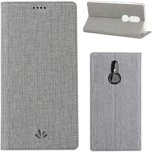 Coque Nokia 3.2 Housse En Cuir Premium Flip Case Portefeuille Etui Coque Pour Nokia 3.2 Gris