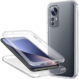 Coque Pour Xiaomi 12 / Xiaomi 12x, Étui Transparent Housse En Silicone Avec Protecteur D'écran Intégral 360 Degrés Protection Full Body Antichoc Coque