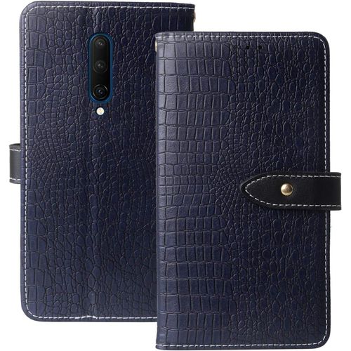 Cuir Housse Téléphone Gel Tpu Silicone Case Pour Oneplus 8/8 5g Uw 6.55"" Coque Étui Cas Couverture Protecteur Cover Premium Portefeuille Antichoc Stand Bleu