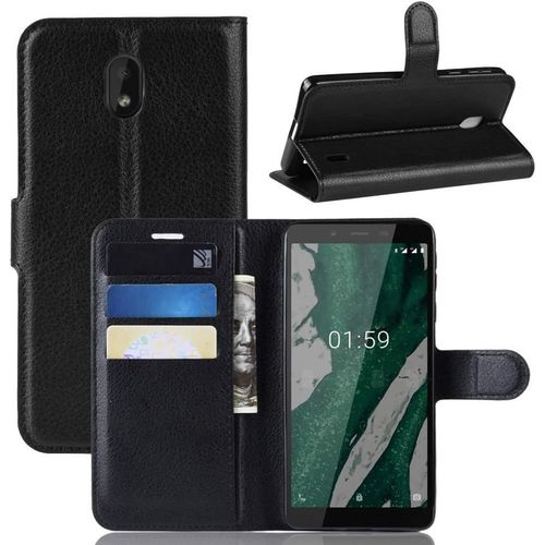 Etui À Rabat Pour Nokia 1 Plus Etui À Rabat Nokia 1 Plus Book Case Nokia 1 Plus Etui Portefeuille En Cuir Synthétique Fermeture Magnétique Noir