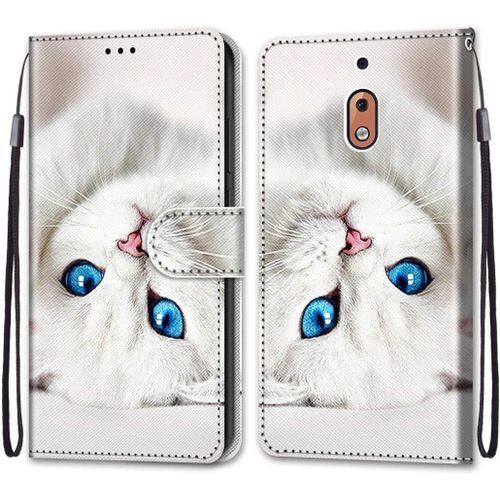 Coque Compatible Pour Nokia 2.1 Étui Housse En Cuir, Ultra-Mince Avec Carte Fente Coque Pour Nokia 2.1, Avec Fentes Pour Cartes, Peint 8