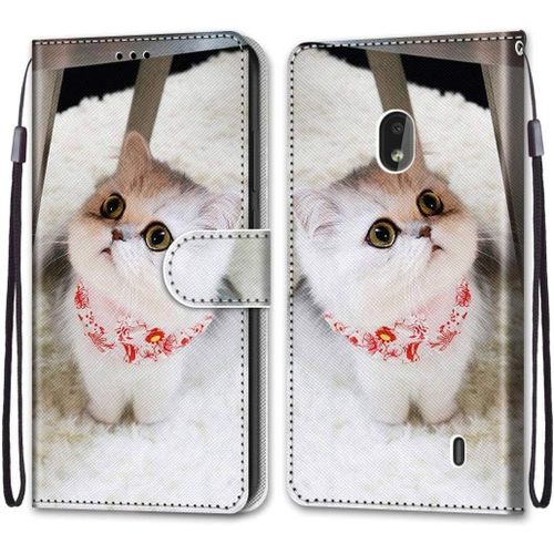 Coque Compatible Pour Nokia 2.2 Étui Housse En Cuir, Ultra-Mince Avec Carte Fente Coque Pour Nokia 2.2, Avec Fentes Pour Cartes, Peint 6