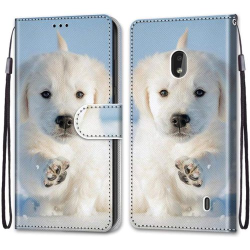 Coque Compatible Pour Nokia 2.2 Étui Housse En Cuir, Ultra-Mince Avec Carte Fente Coque Pour Nokia 2.2, Avec Fentes Pour Cartes, Peint 2