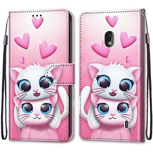 Coque Compatible Pour Nokia 2.2 Étui Housse En Cuir, Ultra-Mince Avec Carte Fente Coque Pour Nokia 2.2, Avec Fentes Pour Cartes, Peint 5