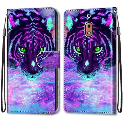 Coque Compatible Pour Nokia 2.1 Étui Housse En Cuir, Ultra-Mince Avec Carte Fente Coque Pour Nokia 2.1, Avec Fentes Pour Cartes, Peint 9