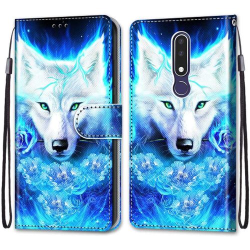 Coque Compatible Pour Nokia 3.1 Plus Étui Housse En Cuir, Ultra-Mince Avec Carte Fente Coque Pour Nokia 3.1 Plus, Avec Fentes Pour Cartes, Peint 7
