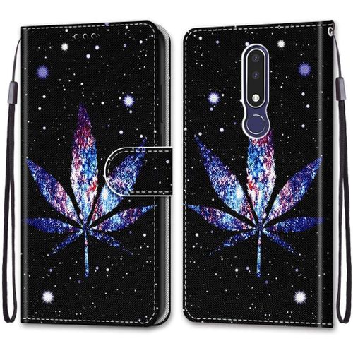 Coque Compatible Pour Nokia 3.1 Plus Étui Housse En Cuir, Ultra-Mince Avec Carte Fente Coque Pour Nokia 3.1 Plus, Avec Fentes Pour Cartes, Peint 3