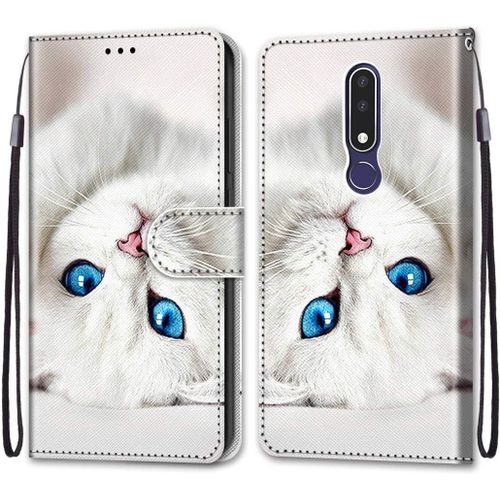 Coque Compatible Pour Nokia 3.1 Plus Étui Housse En Cuir, Ultra-Mince Avec Carte Fente Coque Pour Nokia 3.1 Plus, Avec Fentes Pour Cartes, Peint 8