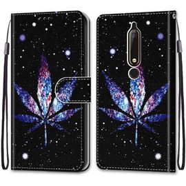 Coque Compatible Pour Nokia 6.1 Étui Housse En Cuir, Ultra-Mince Avec Carte Fente Coque Pour Nokia 6.1, Avec Fentes Pour Cartes, Peint 3