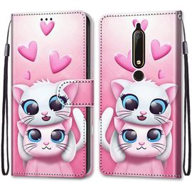 Coque Compatible Pour Nokia 6.1 Étui Housse En Cuir, Ultra-Mince Avec Carte Fente Coque Pour Nokia 6.1, Avec Fentes Pour Cartes, Peint 5