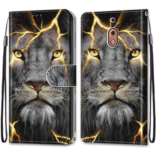 Coque Compatible Pour Nokia 2.1 Étui Housse En Cuir, Ultra-Mince Avec Carte Fente Coque Pour Nokia 2.1, Avec Fentes Pour Cartes, Peint 10