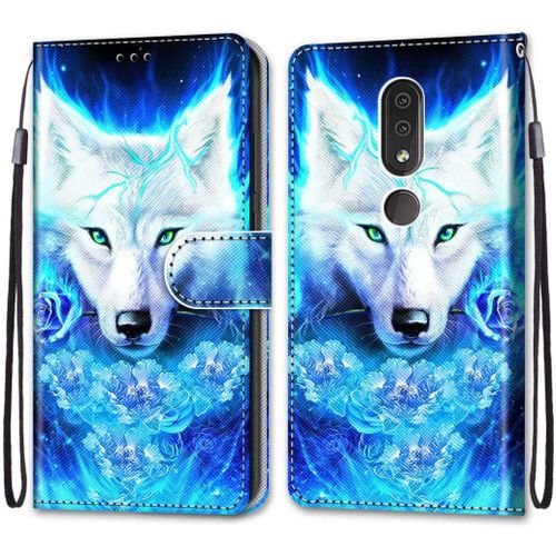 Coque Compatible Pour Nokia 4.2 Étui Housse En Cuir, Ultra-Mince Avec Carte Fente Coque Pour Nokia 4.2, Avec Fentes Pour Cartes, Peint 7
