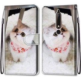 Coque Compatible Pour Nokia 6.1 Étui Housse En Cuir, Ultra-Mince Avec Carte Fente Coque Pour Nokia 6.1, Avec Fentes Pour Cartes, Peint 6