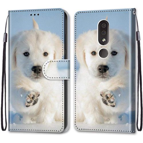 Coque Compatible Pour Nokia 4.2 Étui Housse En Cuir, Ultra-Mince Avec Carte Fente Coque Pour Nokia 4.2, Avec Fentes Pour Cartes, Peint 2