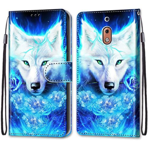 Coque Compatible Pour Nokia 2.1 Étui Housse En Cuir, Ultra-Mince Avec Carte Fente Coque Pour Nokia 2.1, Avec Fentes Pour Cartes, Peint 7