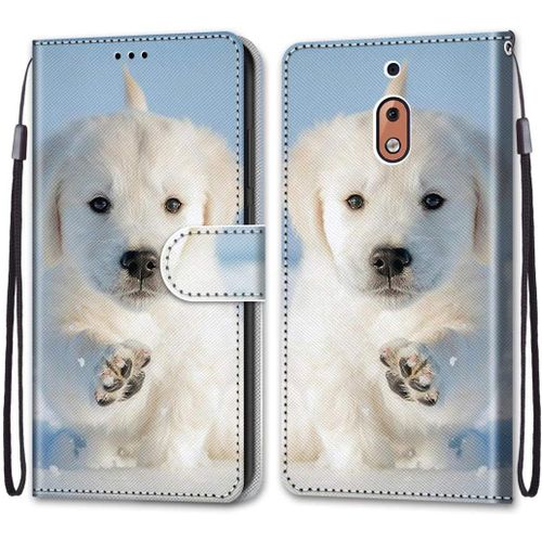 Coque Compatible Pour Nokia 2.1 Étui Housse En Cuir, Ultra-Mince Avec Carte Fente Coque Pour Nokia 2.1, Avec Fentes Pour Cartes, Peint 2