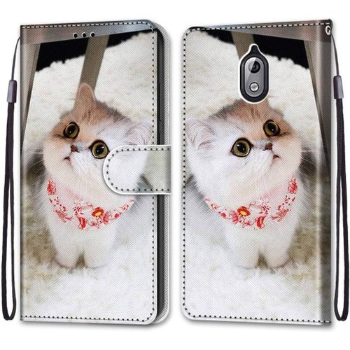 Coque Compatible Pour Nokia 3.1 Étui Housse En Cuir, Ultra-Mince Avec Carte Fente Coque Pour Nokia 3.1, Avec Fentes Pour Cartes, Peint 6