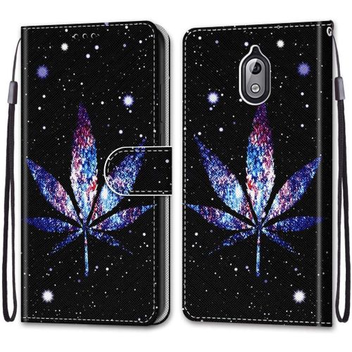 Coque Compatible Pour Nokia 3.1 Étui Housse En Cuir, Ultra-Mince Avec Carte Fente Coque Pour Nokia 3.1, Avec Fentes Pour Cartes, Peint 3