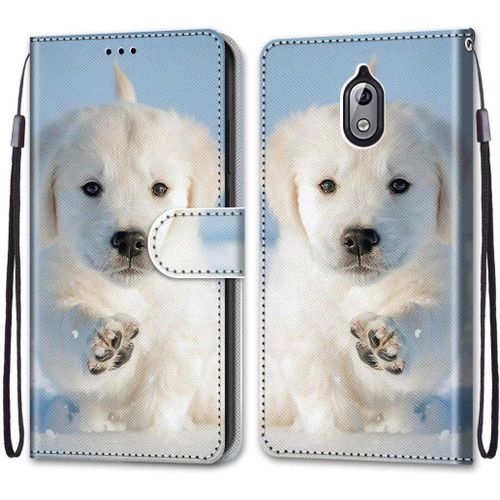 Coque Compatible Pour Nokia 3.1 Étui Housse En Cuir, Ultra-Mince Avec Carte Fente Coque Pour Nokia 3.1, Avec Fentes Pour Cartes, Peint 2